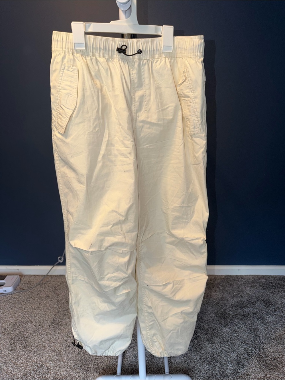 Cotton On Men's Cream Elastic-Waist Joggers